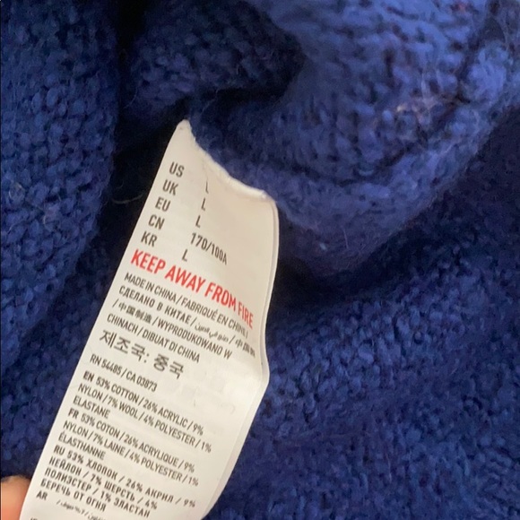 AMERICAN EAGLE OUTFITTERS Women’s Blue Tribal Print Sweater Size L NWOT - Picture 9 of 14